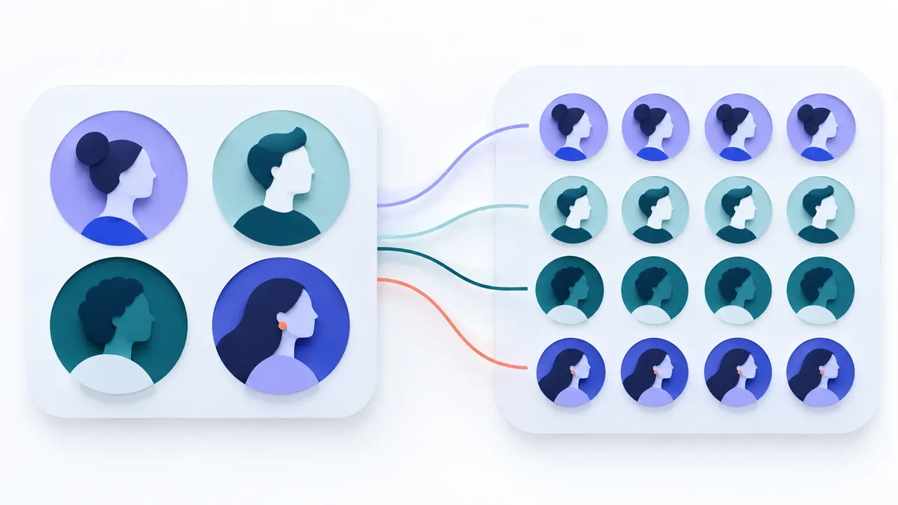 Distinct audience shapes and repeated echoes suggest reach and impressions.