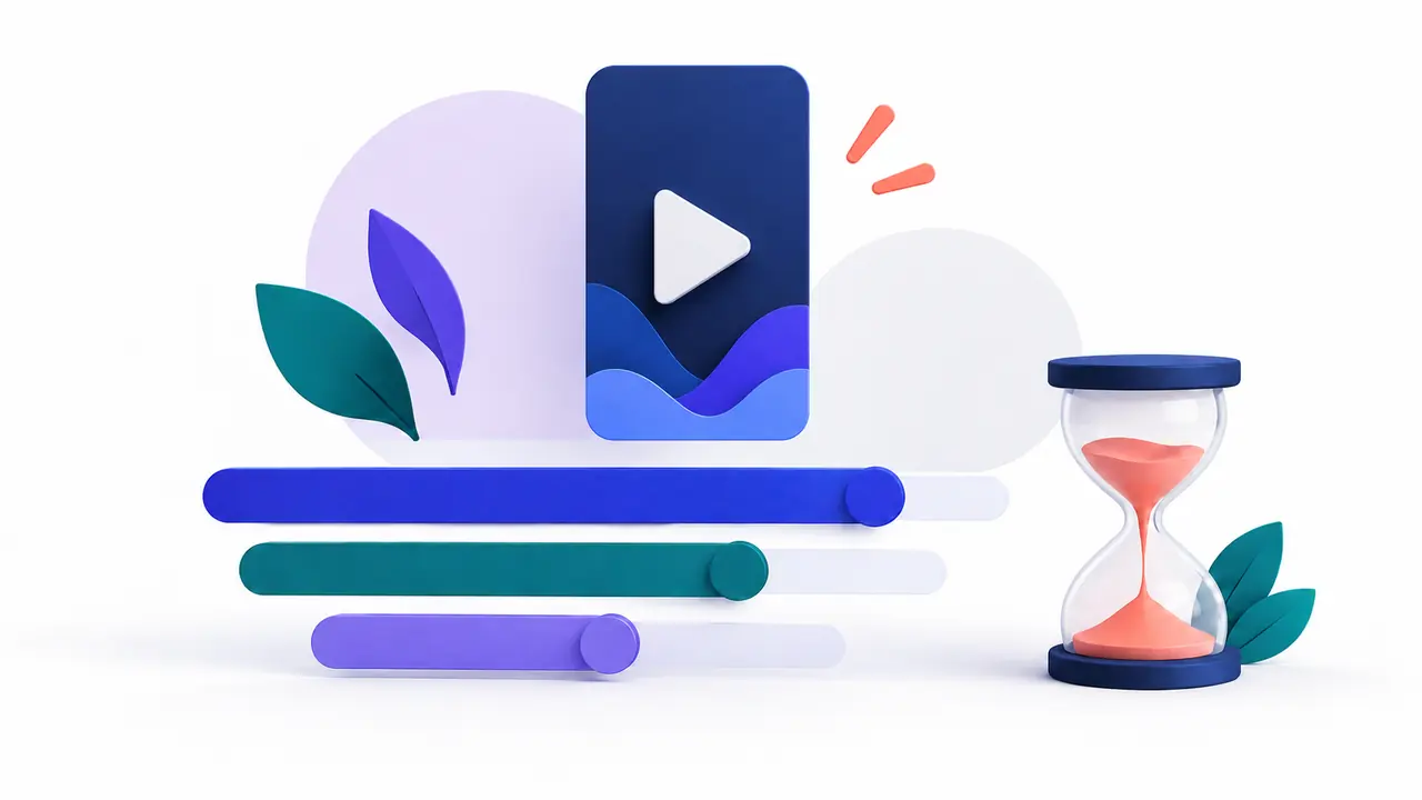 A vertical video and different timeline lengths represent duration choices.